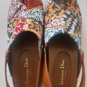 Dior Patchwork Mules in Multicolor